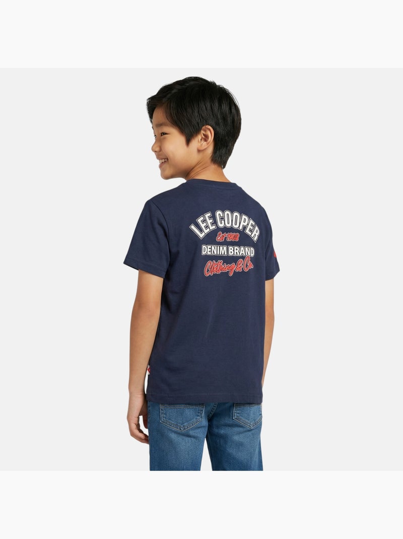 Lee Cooper - T shirt garçon manches courtes Bleu marine - Kiabi
