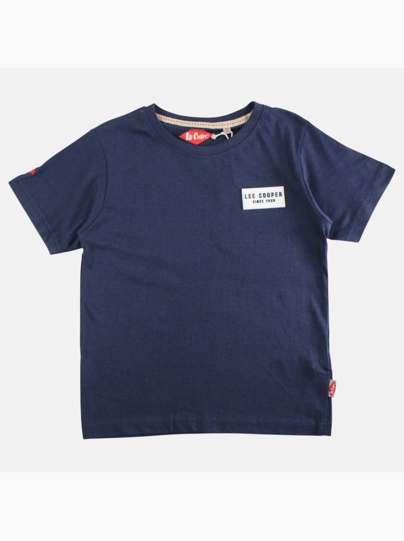 Lee Cooper - T shirt garçon manches courtes Bleu marine - Kiabi