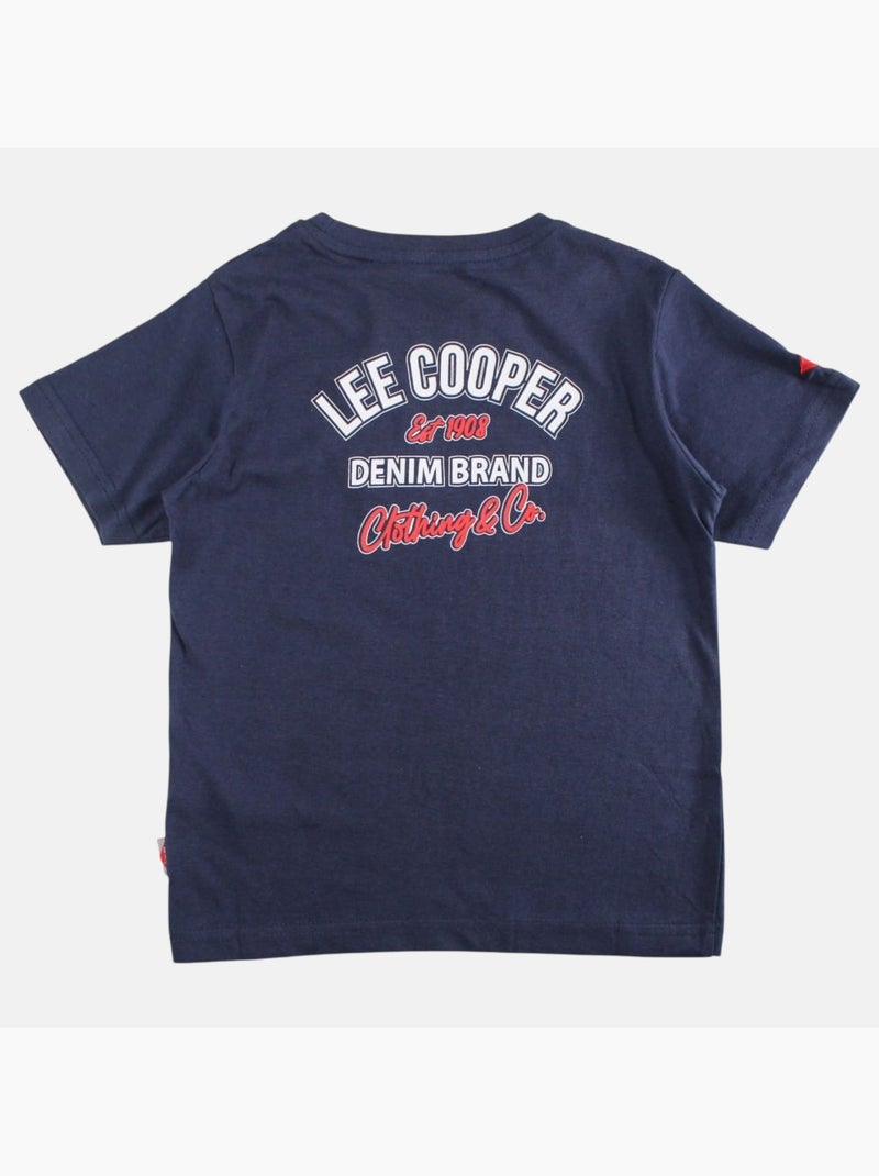 Lee Cooper - T shirt garçon manches courtes Bleu marine - Kiabi