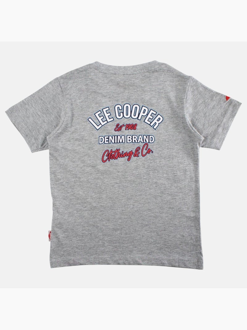 Lee Cooper - T shirt garçon manches courtes Gris - Kiabi