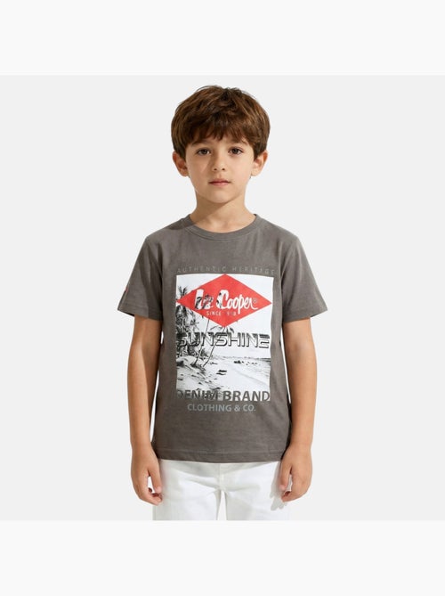 Lee Cooper - T shirt garçon manches courtes imprimé - Kiabi