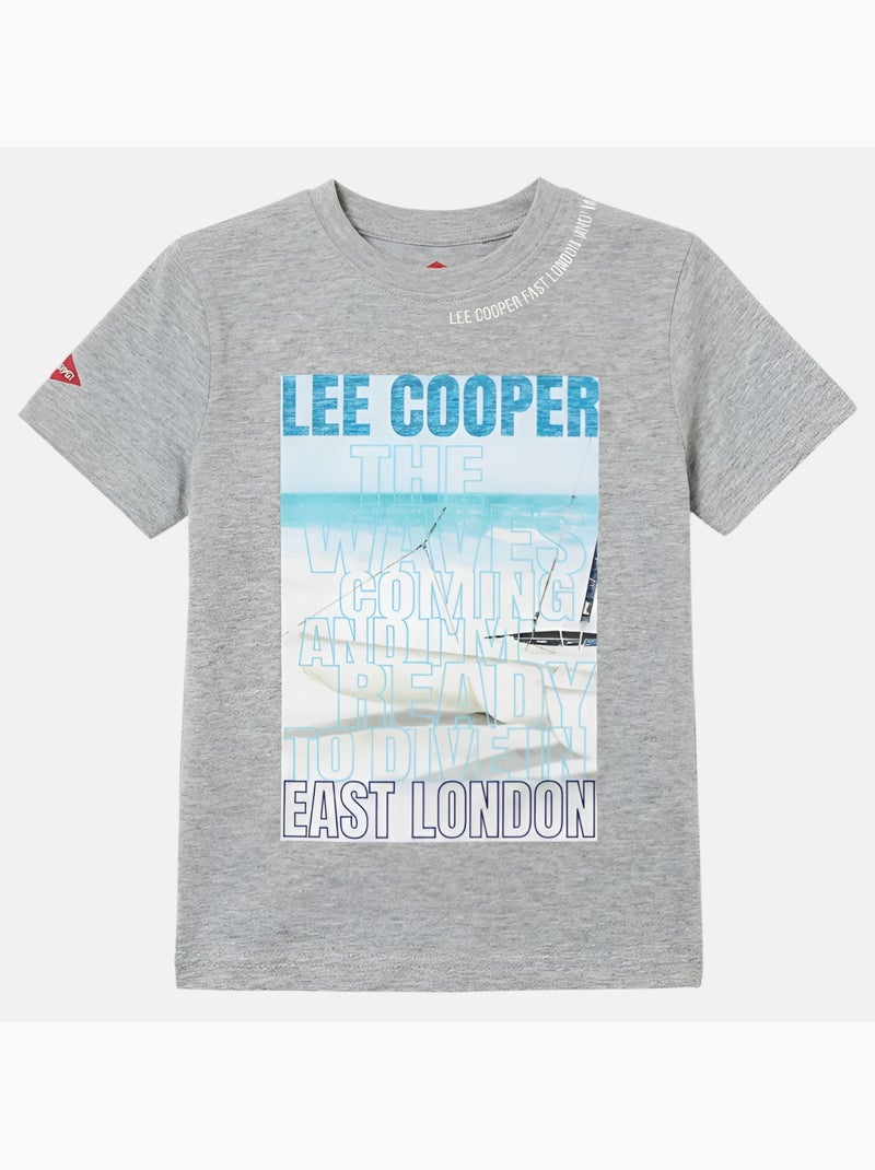 Lee Cooper - T shirt garçon manches courtes imprimé Gris - Kiabi