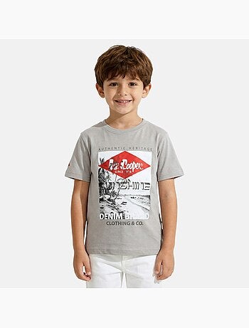 Lee Cooper - T shirt garçon manches courtes imprimé