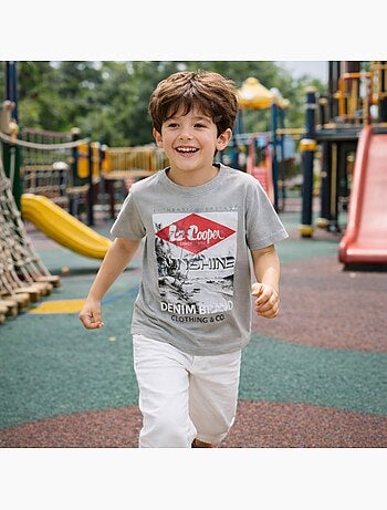 Lee Cooper - T shirt garçon manches courtes imprimé