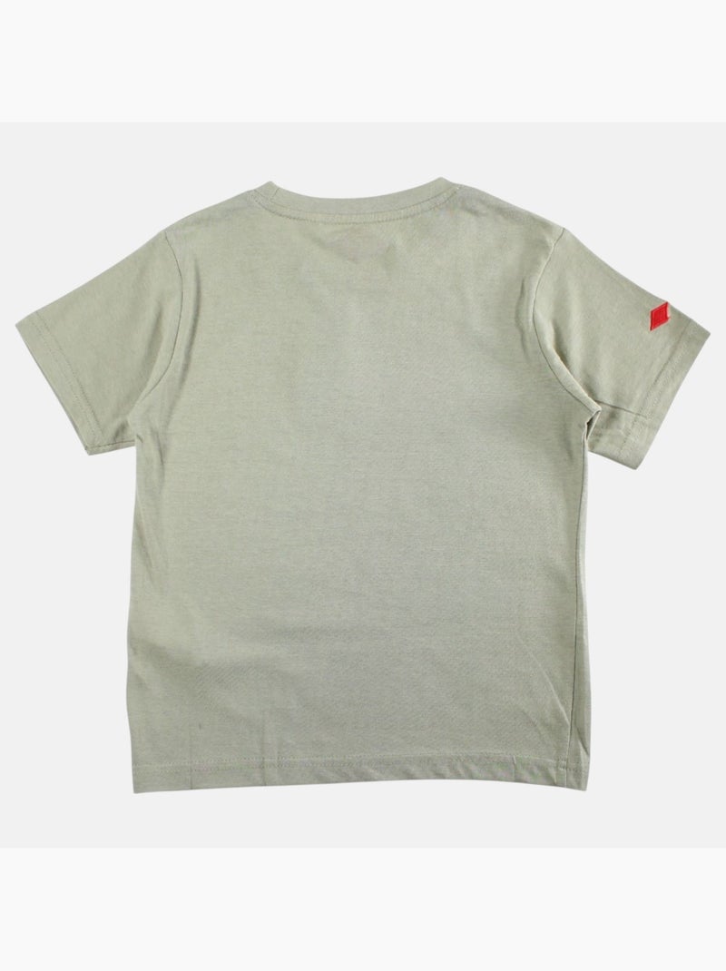 Lee Cooper - T shirt garçon manches courtes imprimé Kaki - Kiabi