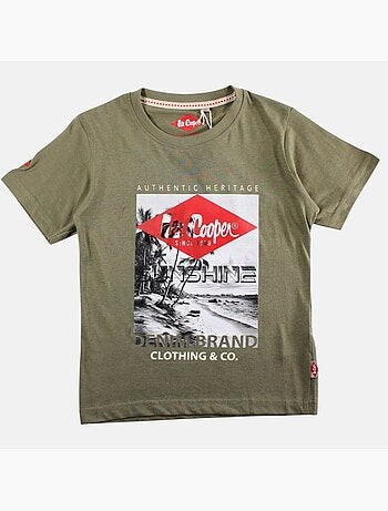 Lee Cooper - T shirt garçon manches courtes imprimé