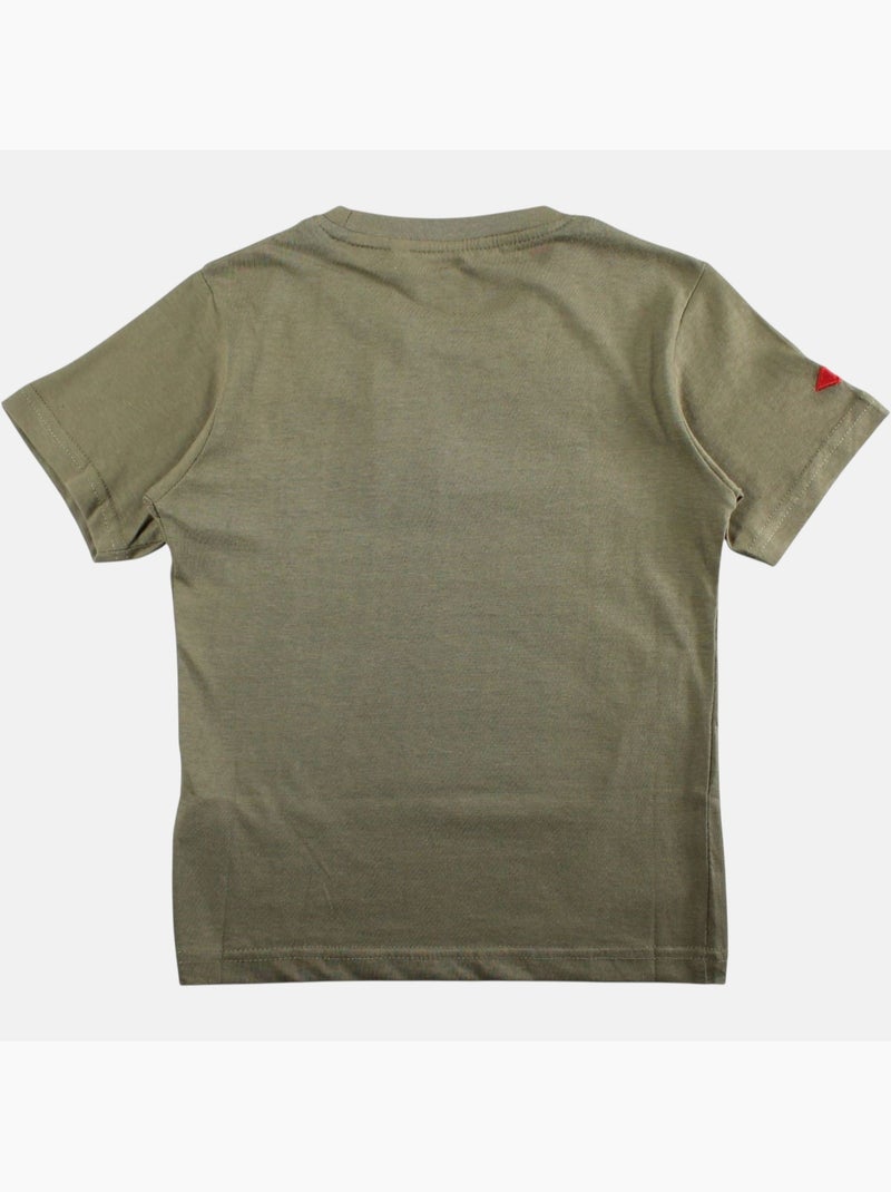 Lee Cooper - T shirt garçon manches courtes imprimé Kaki - Kiabi