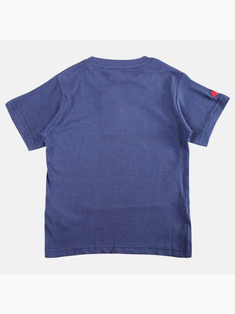 Lee Cooper - T shirt garçon manches courtes imprimé plage Bleu marine - Kiabi