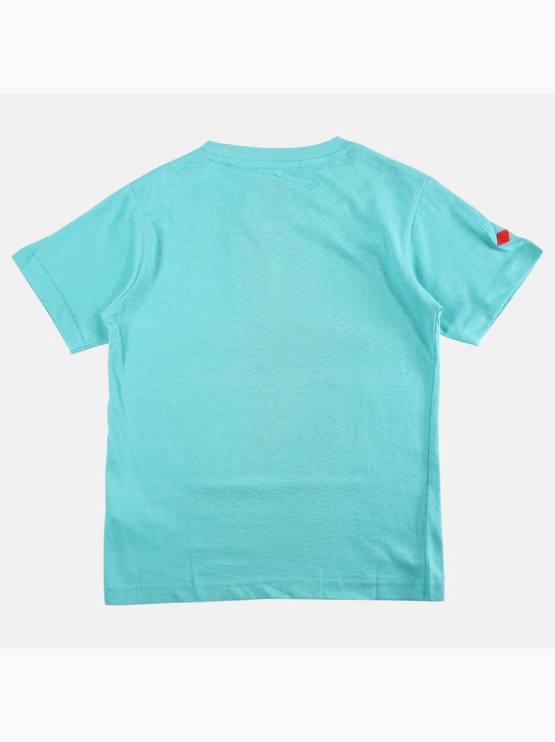 Lee Cooper - T shirt garçon manches courtes imprimé plage Bleu turquoise - Kiabi