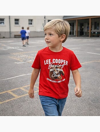 Lee Cooper - T shirt garçon manches courtes imprimé