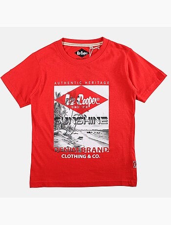 Lee Cooper - T shirt garçon manches courtes imprimé