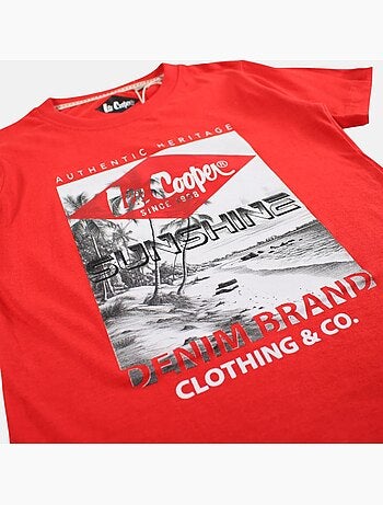 Lee Cooper - T shirt garçon manches courtes imprimé