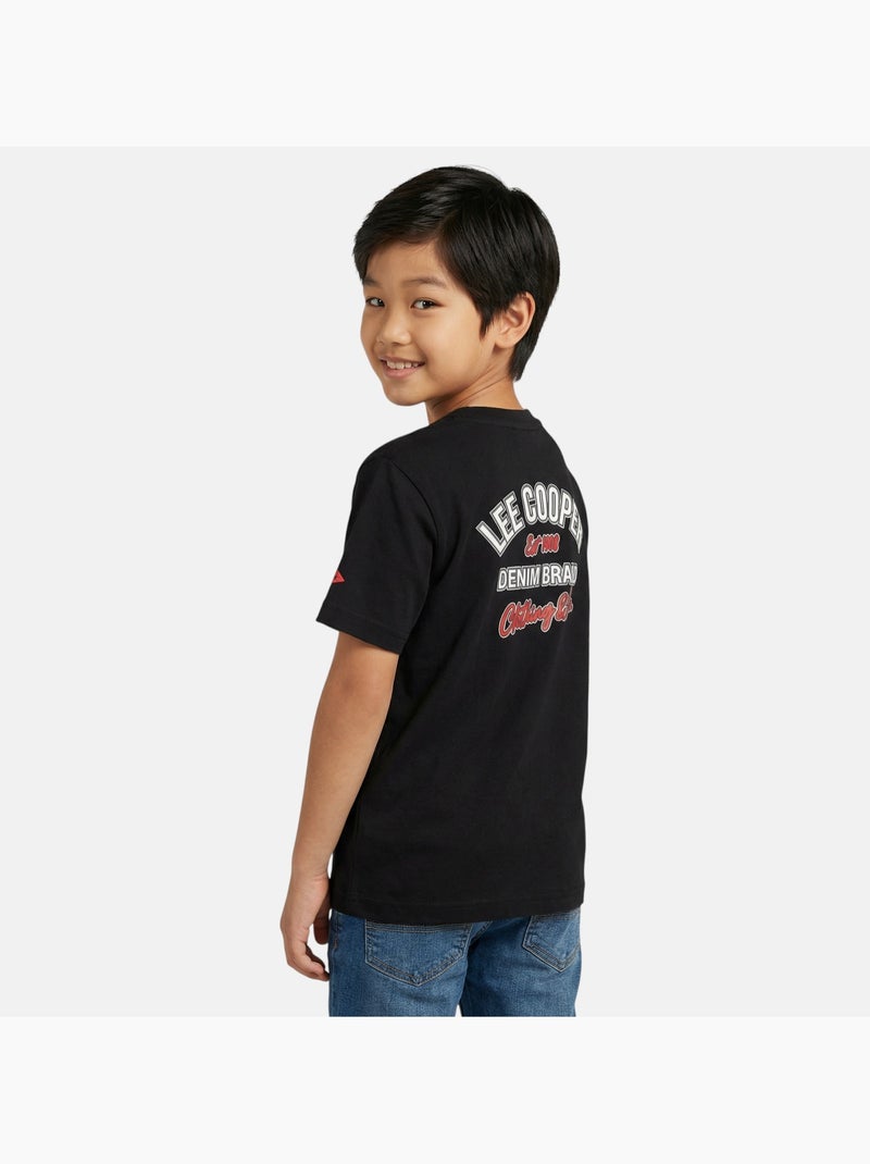 Lee Cooper - T shirt garçon manches courtes Noir - Kiabi