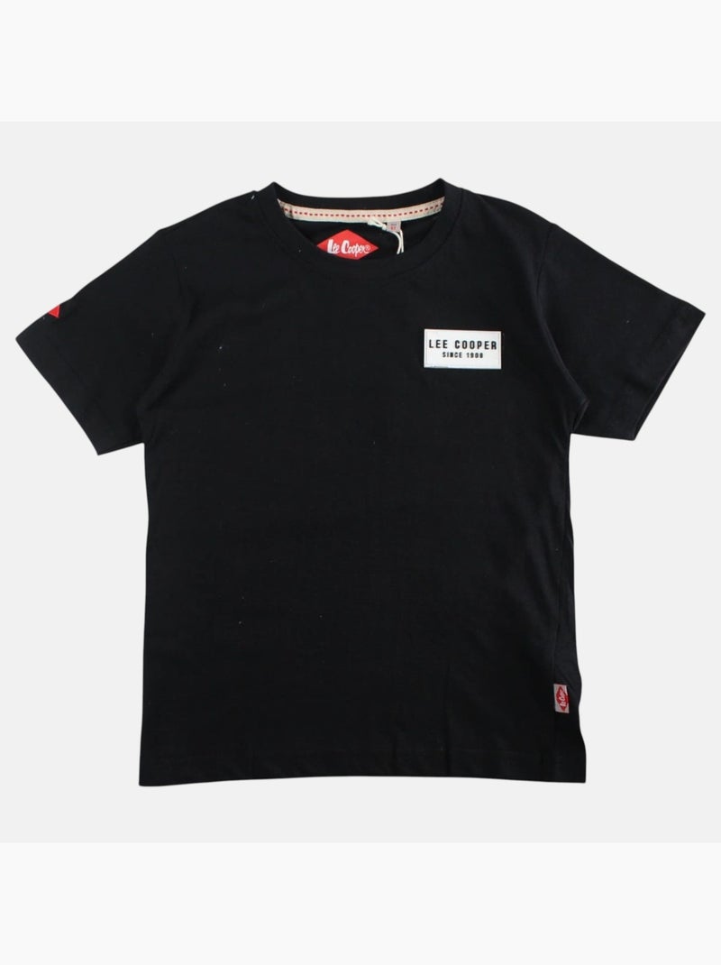 Lee Cooper - T shirt garçon manches courtes Noir - Kiabi