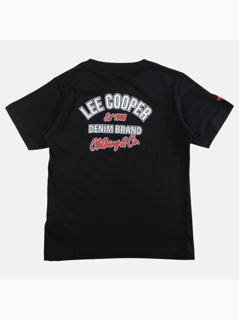 Lee Cooper - T shirt garçon manches courtes Noir - Kiabi