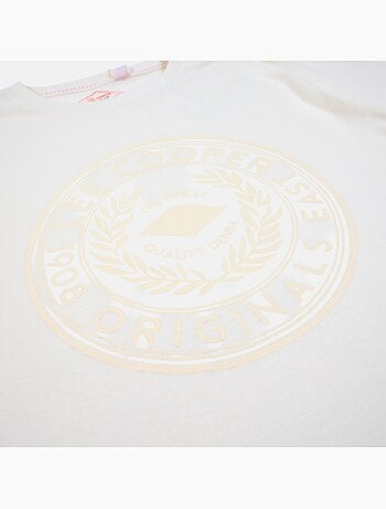 Lee Cooper - T shirt homme blanc manches courtes avec logo embossé