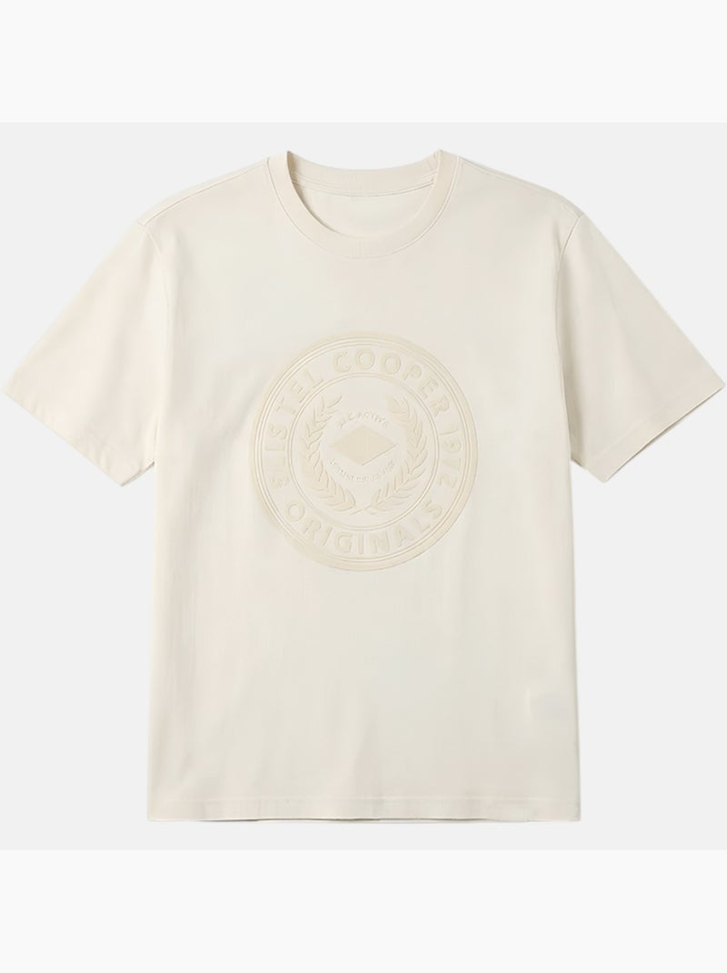Lee Cooper - T shirt homme blanc manches courtes avec logo embossé Blanc - Kiabi