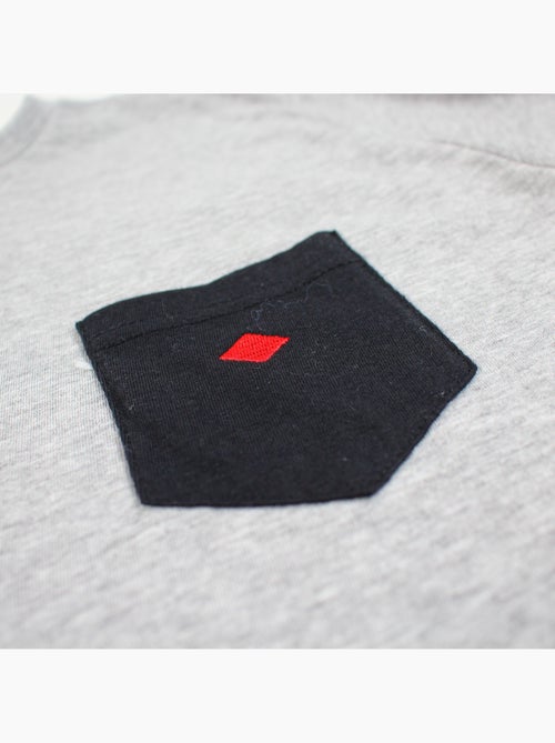 Lee Cooper - T shirt homme gris manches courtes avec poche contrastée - Kiabi