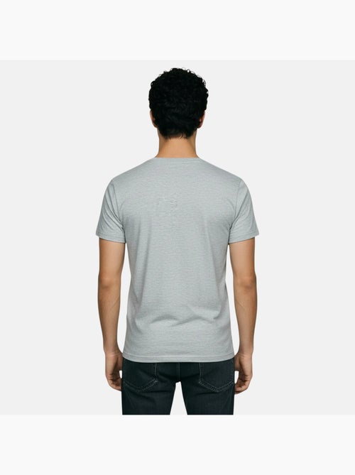 Lee Cooper - T shirt homme gris manches courtes col rond - Kiabi