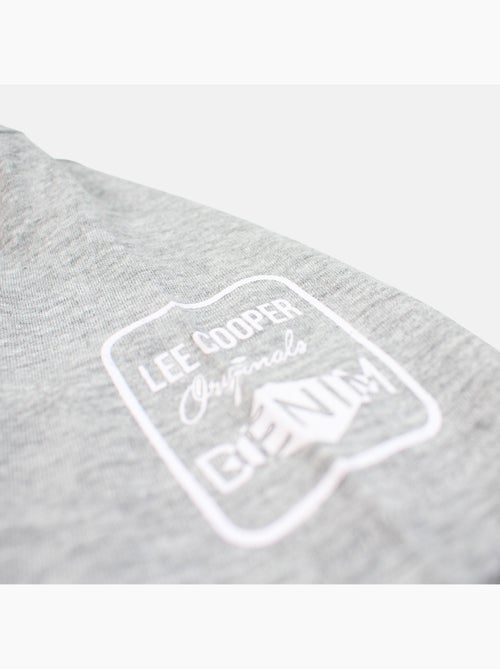 Lee Cooper - T shirt homme gris manches courtes col rond - Kiabi