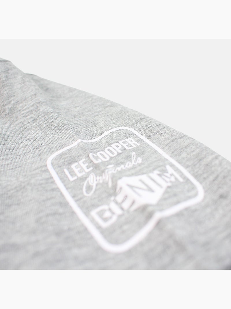 Lee Cooper - T shirt homme gris manches courtes col rond Gris - Kiabi