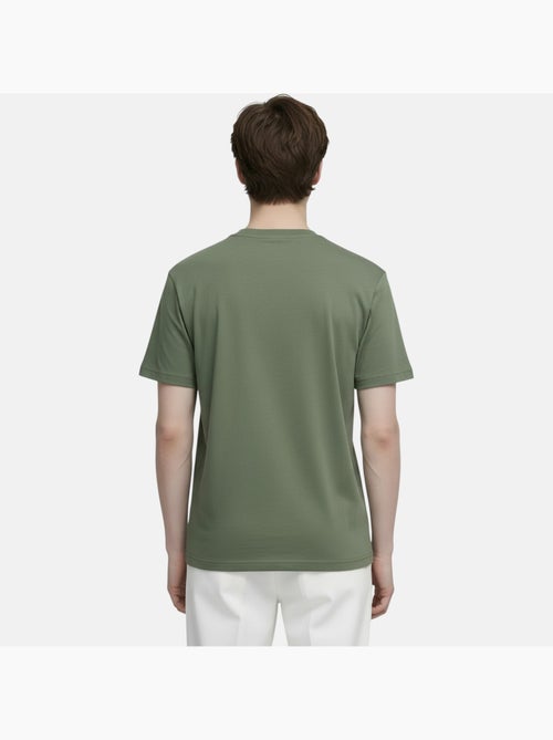 Lee Cooper - T shirt homme kaki manches courtes avec logo embossé - Kiabi