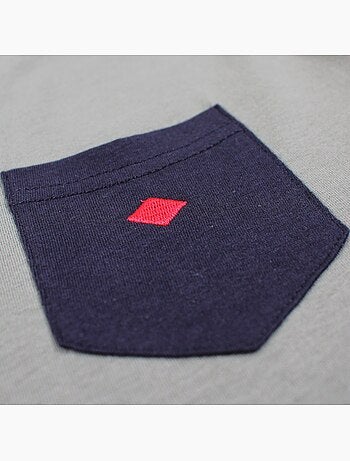 Lee Cooper - T shirt homme kaki manches courtes avec poche contrastée