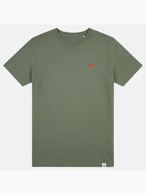 Lee Cooper - T shirt homme kaki manches courtes col rond - Kiabi