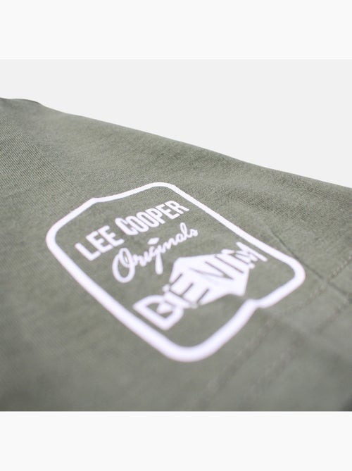 Lee Cooper - T shirt homme kaki manches courtes col rond - Kiabi
