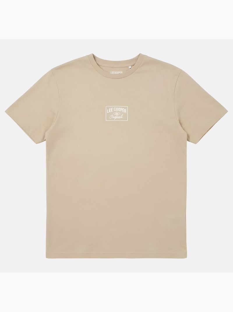Lee Cooper - T-shirt homme manches courtes Beige - Kiabi