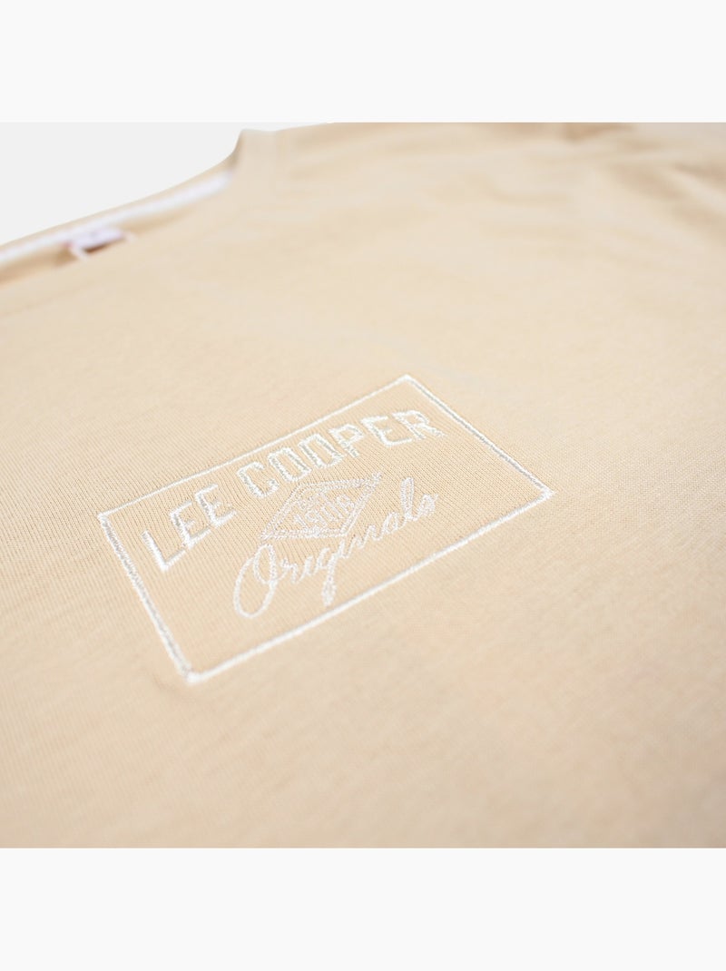 Lee Cooper - T-shirt homme manches courtes Beige - Kiabi
