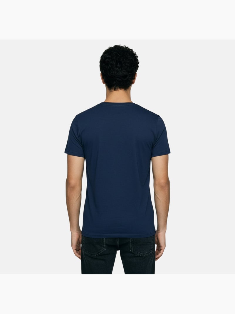 Lee Cooper - T-shirt homme manches courtes col V Bleu marine - Kiabi