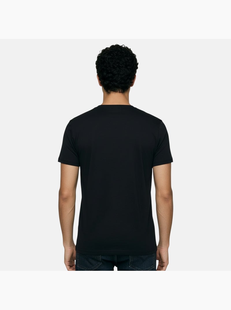 Lee Cooper - T-shirt homme manches courtes col V Noir - Kiabi