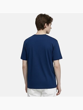 Lee Cooper - T shirt homme marine manches courtes avec logo embossé