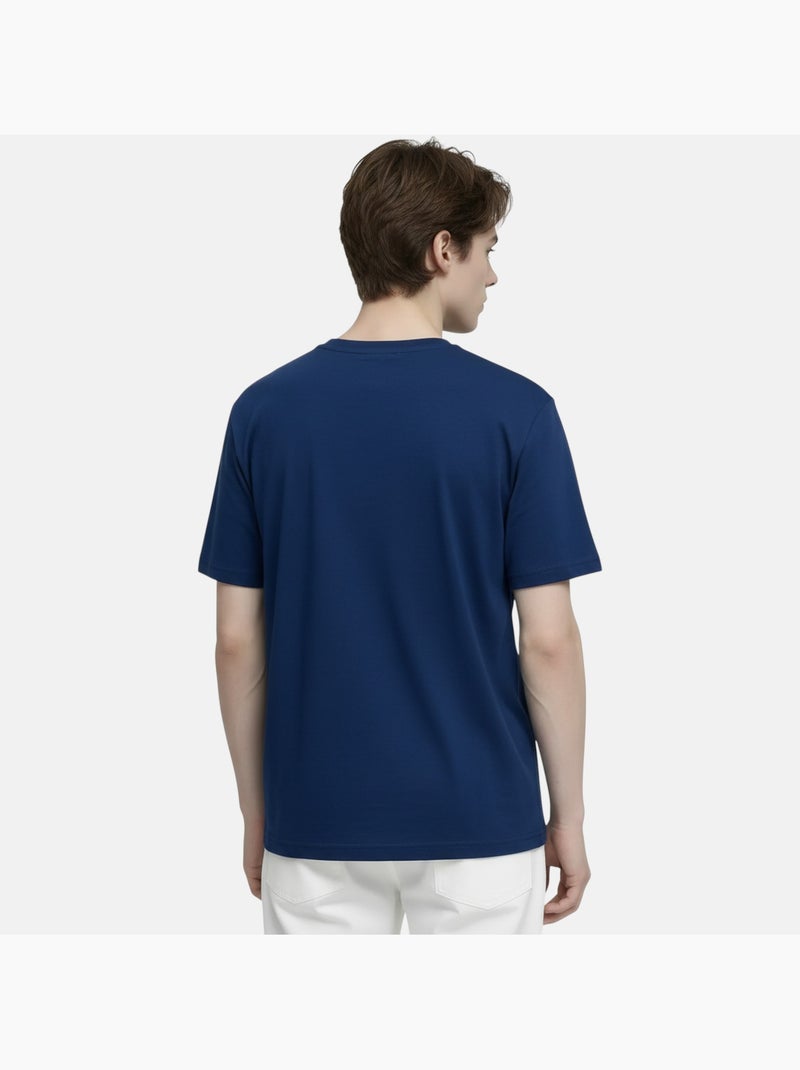 Lee Cooper - T shirt homme marine manches courtes avec logo embossé Bleu marine - Kiabi