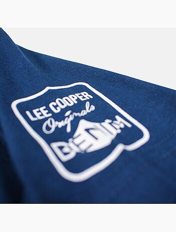 Lee Cooper - T shirt homme marine manches courtes col rond