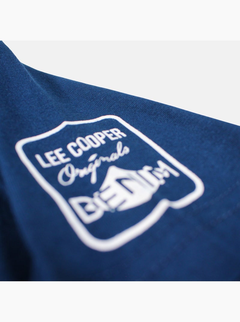 Lee Cooper - T shirt homme marine manches courtes col rond Bleu marine - Kiabi