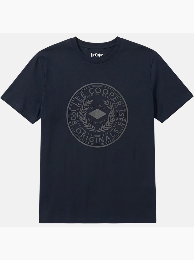 Lee Cooper - T shirt homme noir manches courtes avec logo embossé Noir - Kiabi