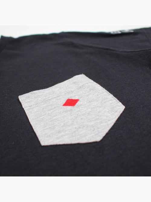 Lee Cooper - T shirt homme noir manches courtes avec poche contrastée - Kiabi