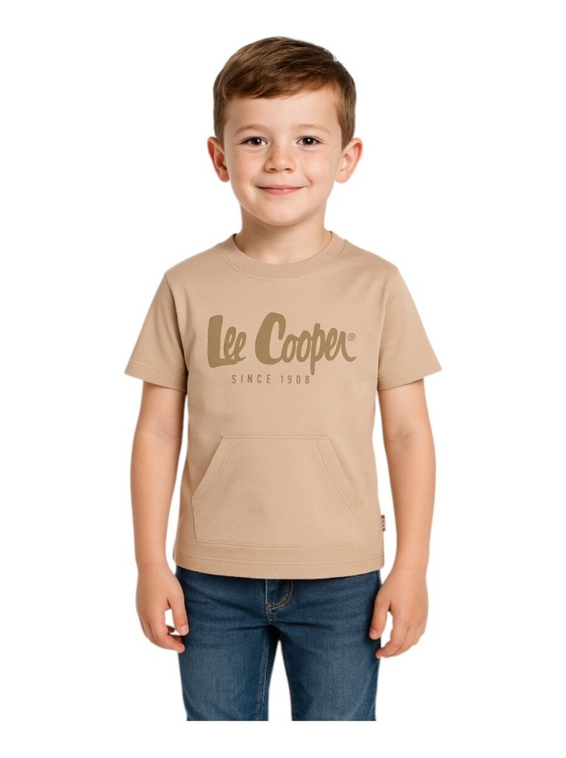 Lee Cooper - T-shirt imprimé Lee Cooper en coton Beige - Kiabi