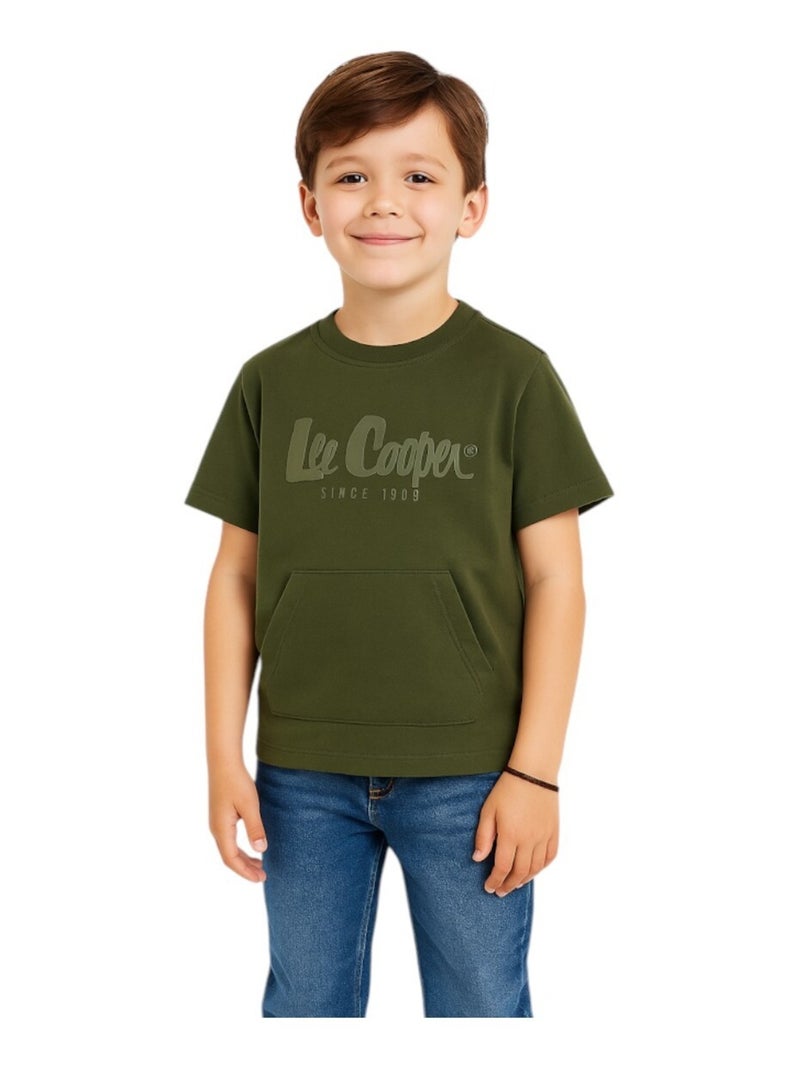 Lee Cooper - T-shirt imprimé Lee Cooper en coton Kaki - Kiabi