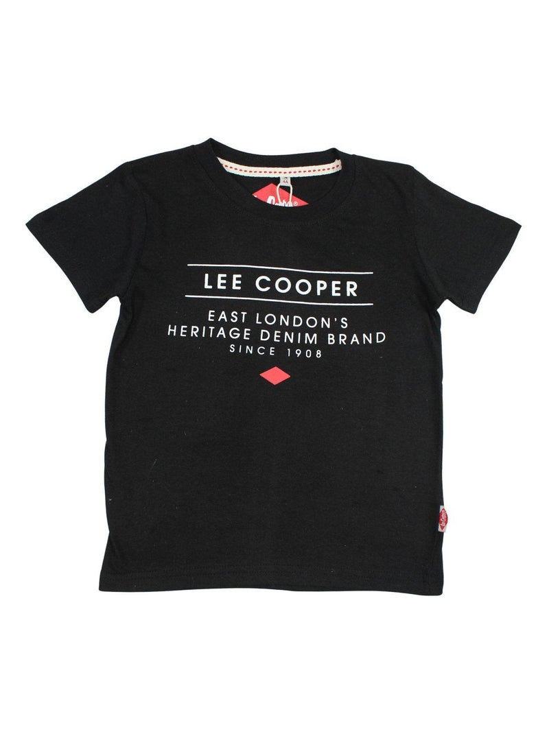 Lee Cooper - T-shirt imprimé Lee Cooper en coton Noir - Kiabi