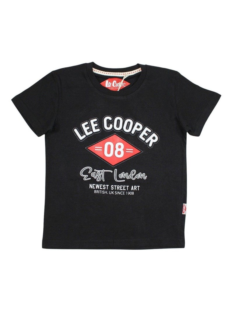Lee Cooper - T-shirt imprimé Lee Cooper en coton Noir - Kiabi