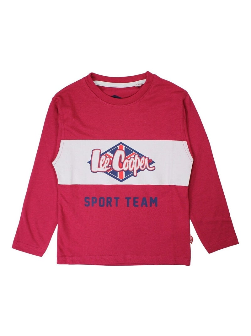 Lee Cooper - T-shirt imprimé Lee Cooper en coton Rouge - Kiabi