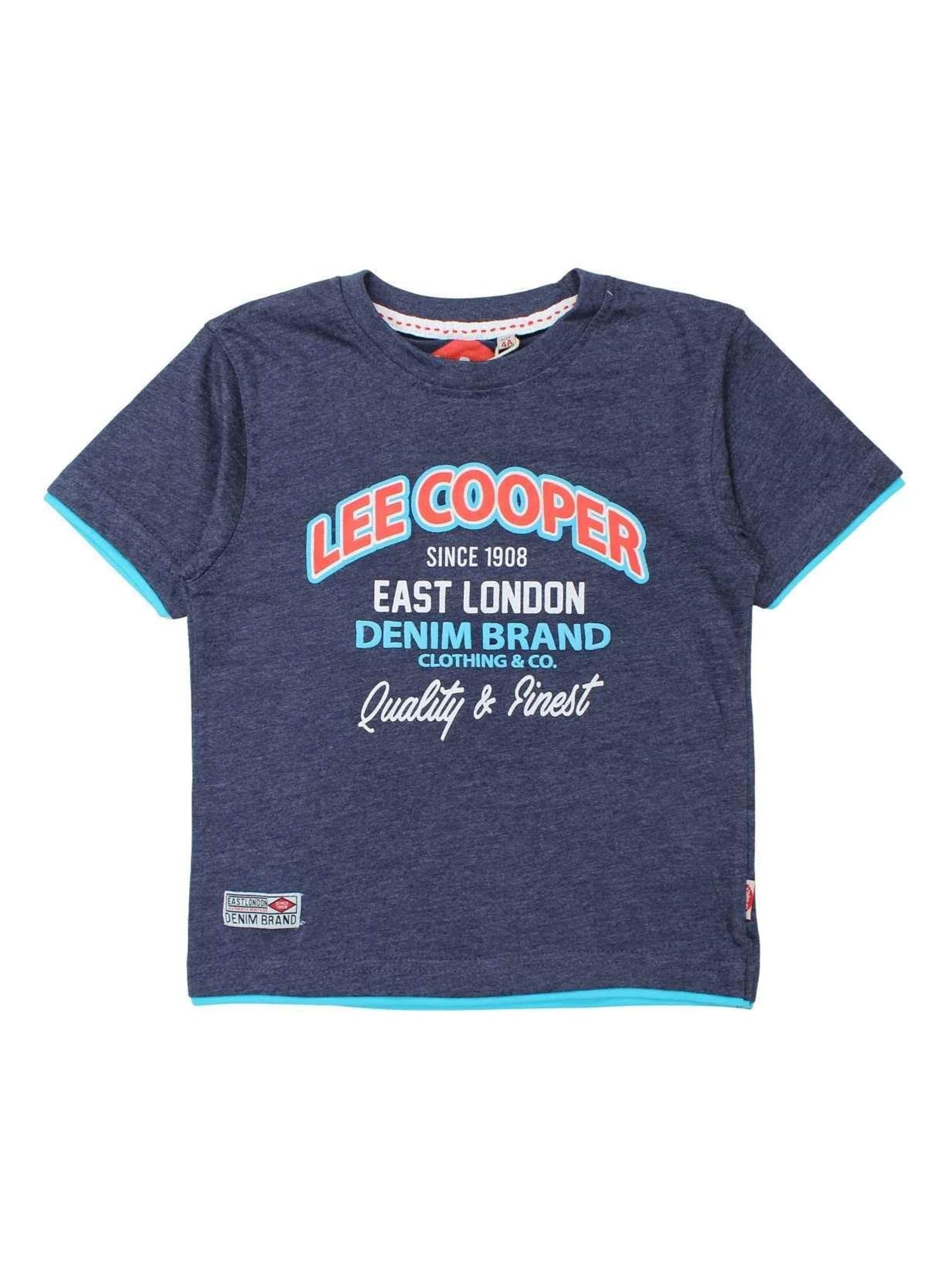 T-shirt Garçon Lee Cooper - 100% Coton, Motif Moderne - Coupe Classique Décontractée - Pour école, Sorties, Quotidien