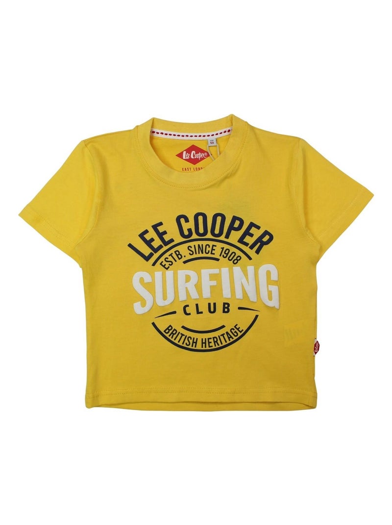 Lee Cooper - T-shirt imprimé logo en coton Jaune - Kiabi
