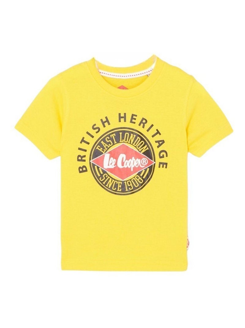 Lee Cooper - T-shirt imprimé logo en coton Jaune - Kiabi