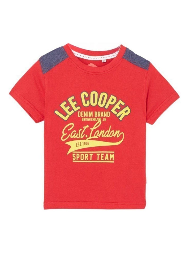 Lee Cooper - T-shirt imprimé logo en coton Rouge - Kiabi