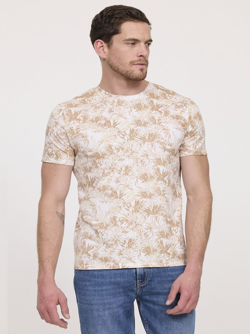 Lee Cooper - T-shirt manches courte coton regular ACTUS Camel - Kiabi