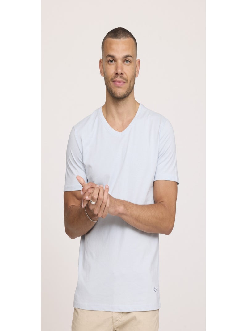 Lee Cooper - T-shirt manches courte coton regular AKILO Bleu - Kiabi